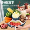 多功能旋转沥水篮家用厨房火锅拼盘多格水果盘洗蔬菜篮 商品缩略图0