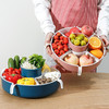 多功能旋转沥水篮家用厨房火锅拼盘多格水果盘洗蔬菜篮 商品缩略图1