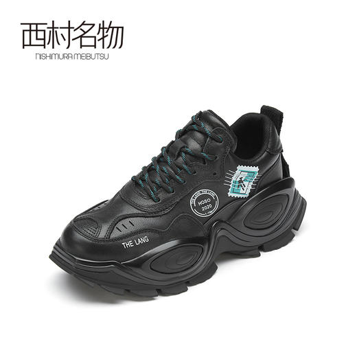 西村名物2021春季新款推荐老爹鞋女ins潮百搭厚底增高休闲鞋X21AM12281 商品图1