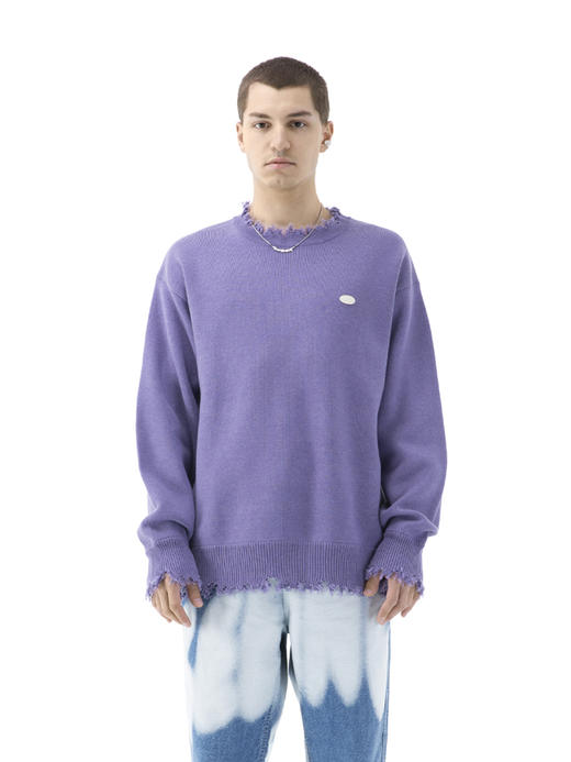 RANDOMEVENT(RDET) 21SS3462PUR 标签轻柔简约毛线衫 商品图0