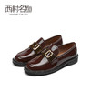 西村名物2021春季新品专柜同款知性中性一脚蹬漆皮复古单鞋T21AM11891 商品缩略图1