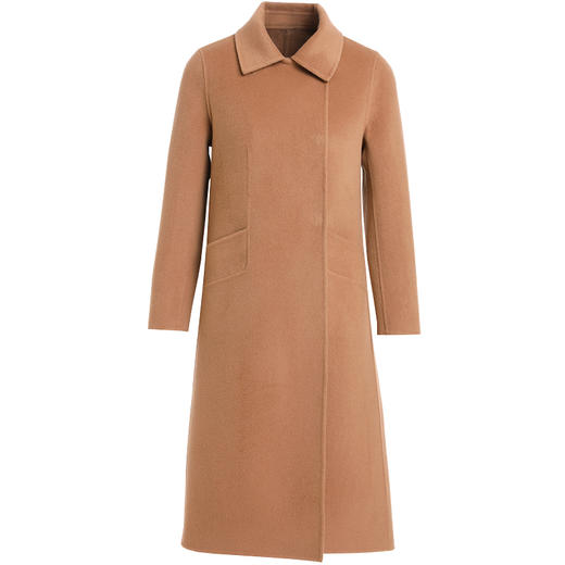 【羊绒】乔万尼冬季新品简约宽松直筒羊毛羊绒双面呢大衣直筒中长款ES4A457 商品图4