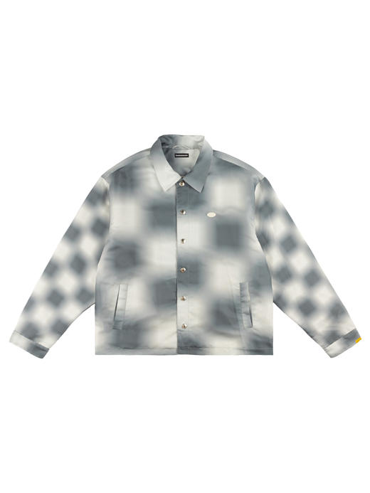 RANDOMEVENT(RDET) 21SS3338GYB 模糊格纹教练夹克外套 商品图1