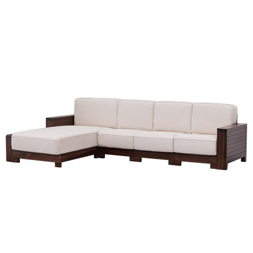 【现代实木风-NJT2102转角沙发】现代实木/现代简约/客厅/北美黑胡桃/实木转角沙发 商品图6