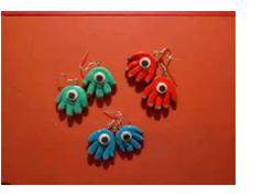 捏泥巴巴『手指耳环』 商品图0