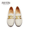 西村名物2021春季新款通勤气质知性马街扣舒适平跟女单鞋13311 商品缩略图3