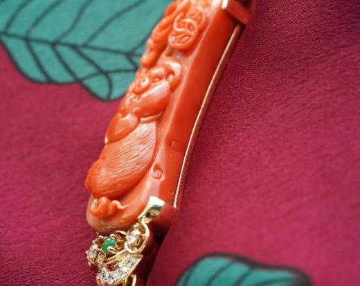 【喆】【藏宝•财猪闹福】珊瑚猪项链 商品图2