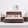 【现代实木风-NJT1104C03床】现代实木/现代简约/卧室/北美黑胡桃/实木床 商品缩略图0
