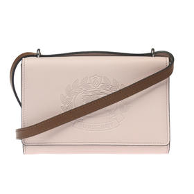 BURBERRY 巴宝莉 女士可拆卸肩带战马徽标压纹皮革斜挎单肩包 粉色 4078004 66800