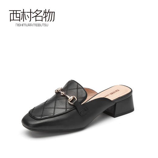 西村名物春季新款网红穆勒包头凉鞋外穿凉拖鞋女平底鞋12821 商品图1
