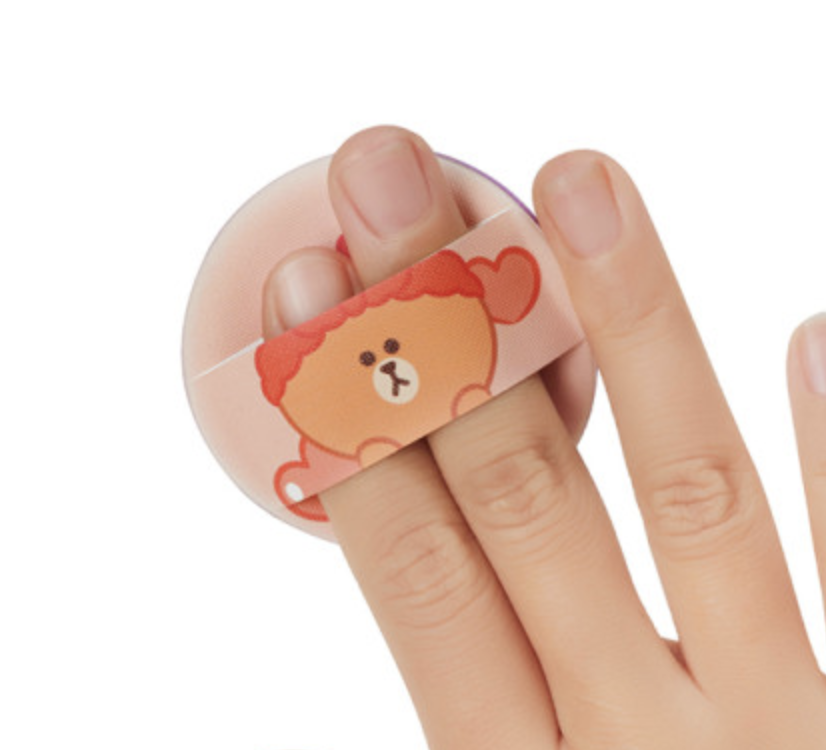 韩国 可爱 Line Friends Choco拆箱缓冲粉扑套装（2EA）JPY带授权招加盟代理