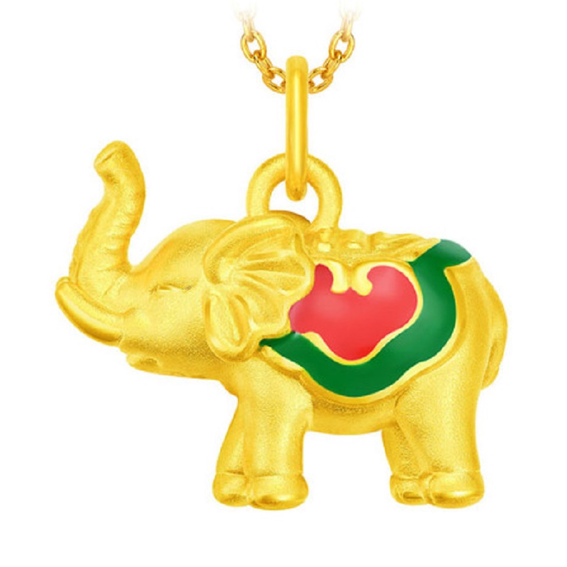 周大福24K GOLD PENDANT - ELEPHANT (21256-BJ) 吊坠JPY带授权招加盟代理