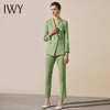 IWY/高端职业套装女时尚绿色西装套裤商务主持人西服女正装203144C1+203144P1 商品缩略图4