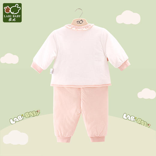 拉比-内衣类（春）E1萌萌熊花边斜衿服套装玫瑰 商品图1