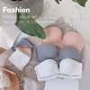 白色少女日系无肩带无钢圈调整型小胸聚拢性感内衣蕾丝套装文胸罩 商品缩略图3
