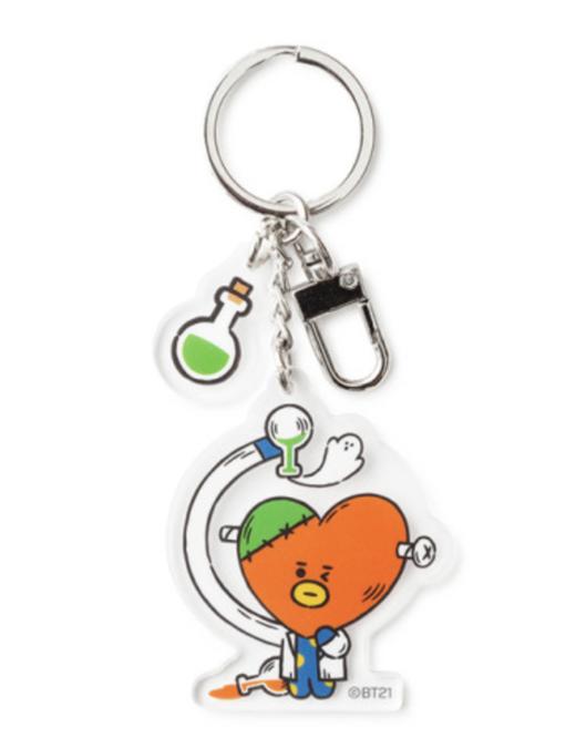 韩国 可爱 Line Friends 2019万圣节BT21 TATA亚克力钥匙扣JPY带授权招加盟代理 商品图0