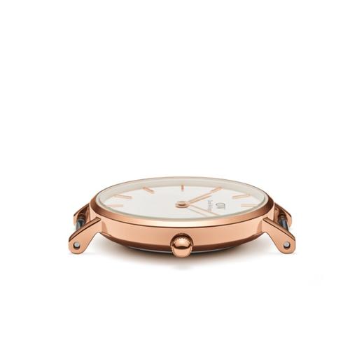 DANIEL WELLINGTON/女表金色边皮革表带28mm白盘石英表DW00100231JPY带授权招加盟代理 商品图1