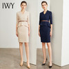 IWY/藏青色商务职业装连衣裙女修身包臀百搭干练时尚气质名媛工作服装Q195+D0053 商品缩略图3