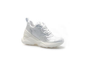 豪麟名鞋奥莱迪嘉女装牛皮革时尚老爹鞋DJJGA11WX005银色  原价1660元