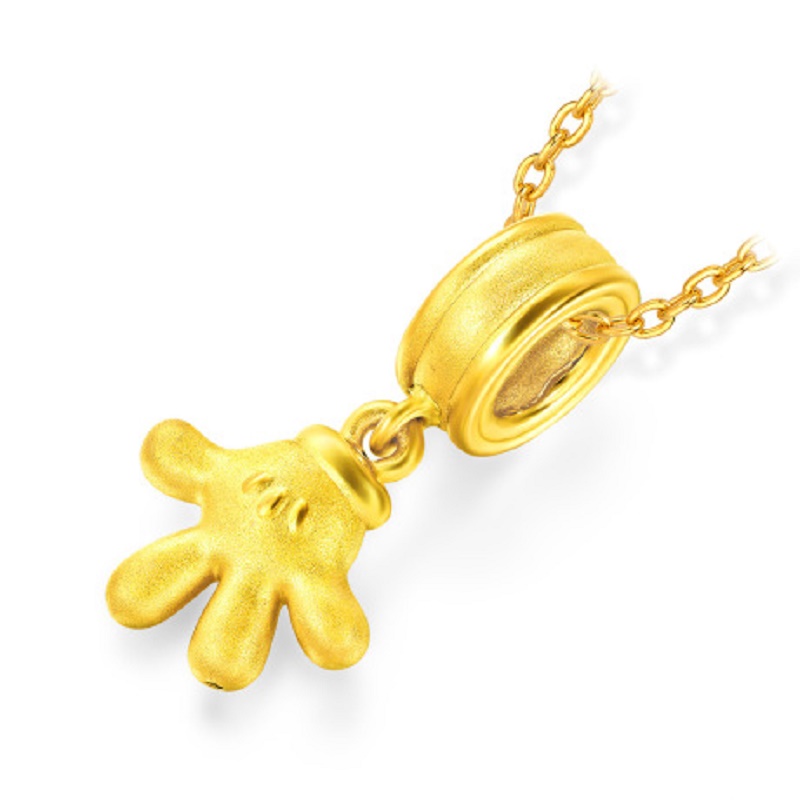 24K GOLD PENDANT - DISNEY MICKEY MOUSE HAND 吊坠JPY带授权招加盟代理
