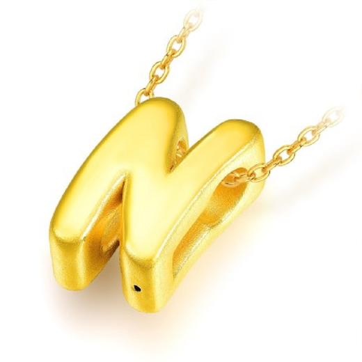 周大福24K GOLD PENDANT/CHARM - INITIAL N (16231) 串饰JPY带授权招加盟代理 商品图2