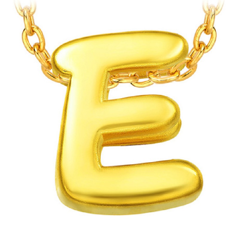 周大福24K GOLD PENDANT/CHARM - INITIAL E (16223) 串饰JPY带授权招加盟代理