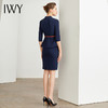IWY/藏青色商务职业装连衣裙女修身包臀百搭干练时尚气质名媛工作服装Q195+D0053 商品缩略图2