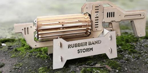 【我做的】加特林橡皮筋机枪 商品图0