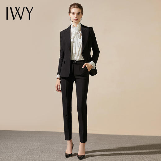 IWY/黑色售楼部职业装西装套装女时尚修身气质女神商务上班工作服正装CP345 商品图1