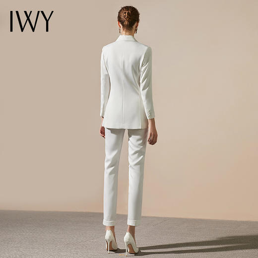 IWY/高端典雅白色时尚西服西装套装女神范修身干练职业通勤气质Ol正装CP9130 商品图3