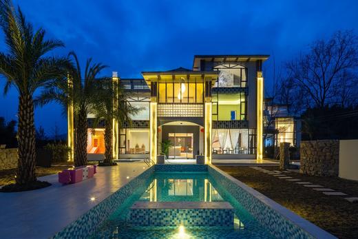 【青城山-110号院】9房独栋泳池、温泉别墅，隐于青城山下的现代简约别墅，KTV、机麻、亲子乐园，轰趴别墅！sh 商品图1