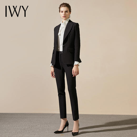 IWY/黑色售楼部职业装西装套装女时尚修身气质女神商务上班工作服正装CP345 商品图2