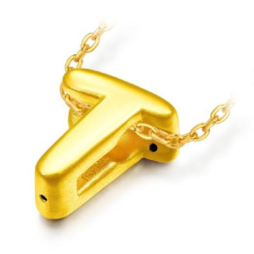 周大福24K GOLD PENDANT/CHARM - INITIAL T (16238) 串饰JPY带授权招加盟代理 商品图2