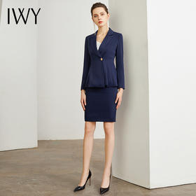 IWY/售楼部工作服职业西装套裙女藏青修身百干练搭韩版时尚气质名媛风CS631