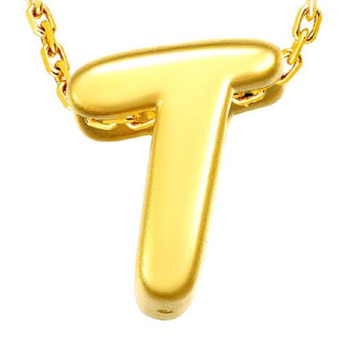 周大福24K GOLD PENDANT/CHARM - INITIAL T (16238) 串饰JPY带授权招加盟代理 商品图0