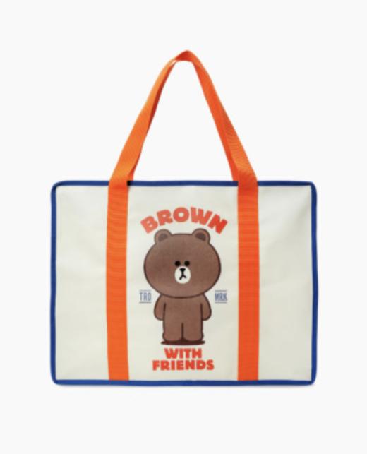 韩国 可爱 Line Friends棕色野餐包（L）JPY带授权招加盟代理 商品图0