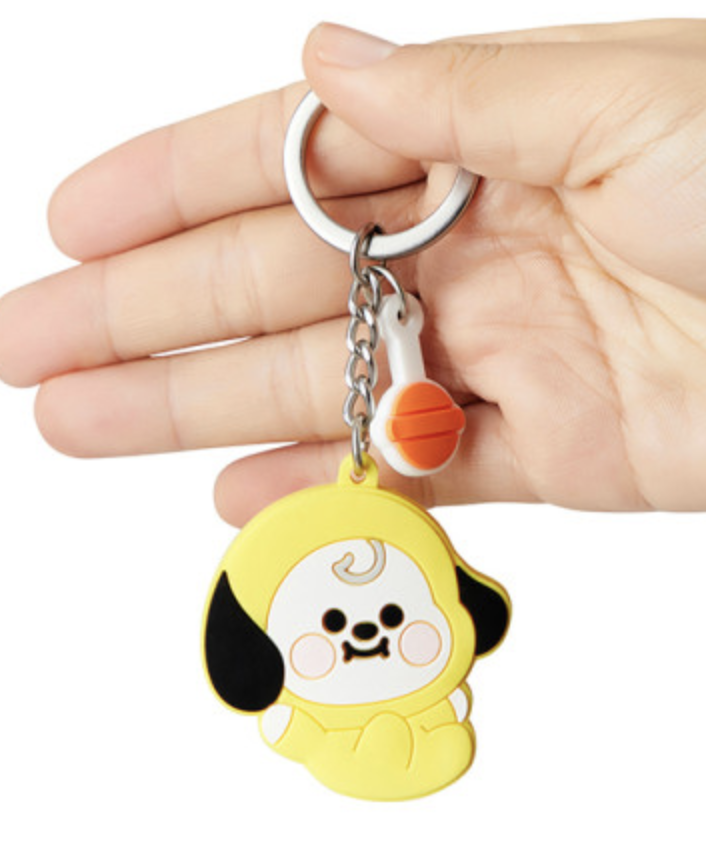 韩国 可爱 Line Friends 迷你CHIMMY硅胶钥匙圈JPY带授权招加盟代理