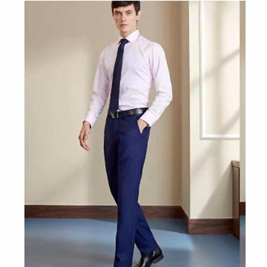 南4雅戈尔粉色细斜纹免熨衬衫 商品图1