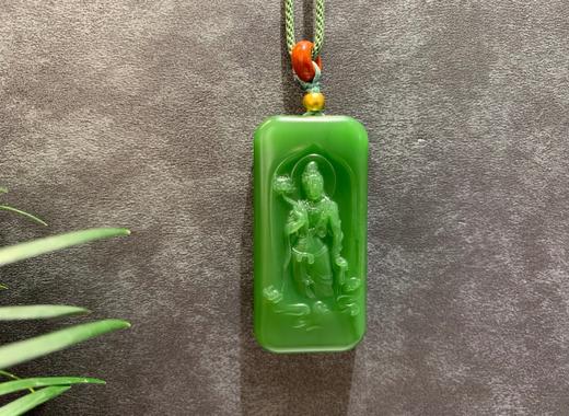 【御珠宫坊·传承系列】碧玉观音牌 商品图1