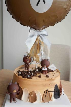 「男士」大脑袋布朗熊 气球单带需自己组合