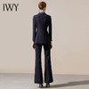 IWY/藏青色高端商务西装领西服套装女时尚修身微喇裤气质女神职业正装211027C1+P3 商品缩略图3