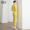 IWY/正装套装修身显瘦英伦风职业装黄色气质时尚高端总裁西装OL工作服CP10223 商品缩略图3