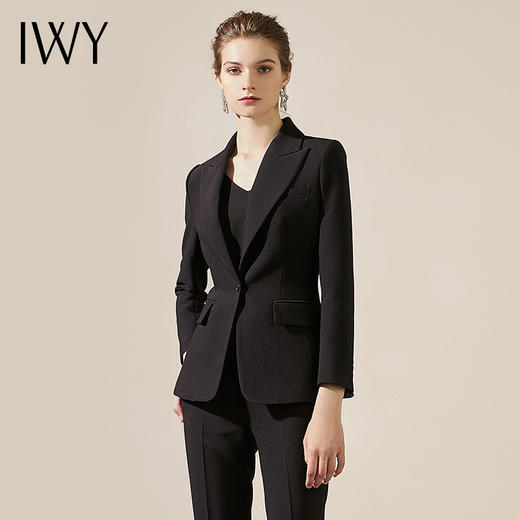IWY/黑色售楼部职业装西装套装女时尚修身气质女神商务上班工作服正装CP345 商品图0