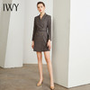 IWY/英伦风灰色系带连衣裙女职业商务职场穿搭事情气质女神范上班正装Q901 商品缩略图1
