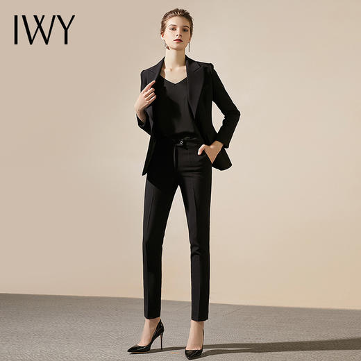 IWY/黑色售楼部职业装西装套装女时尚修身气质女神商务上班工作服正装CP345 商品图4