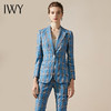 IWY/职业装西装套装女西裤修身蓝色西服高端气质时尚OL正装203185C1+203185P1 商品缩略图0