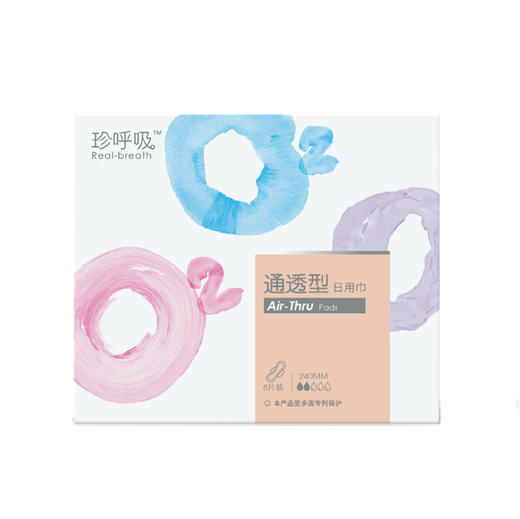 珍呼吸日用卫生巾240mm*6盒组合装女性护理透气干爽棉柔薄量大孕期产妇卫生巾 商品图4