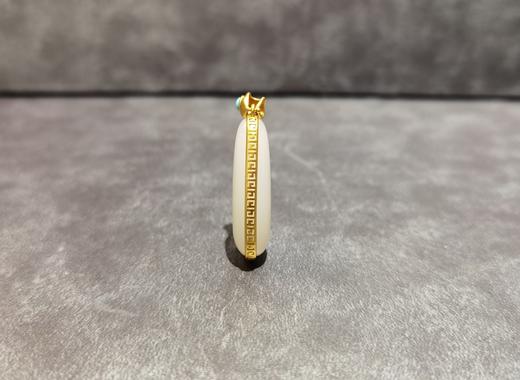 【御珠宫坊】金镶羊脂白玉吊坠 商品图2