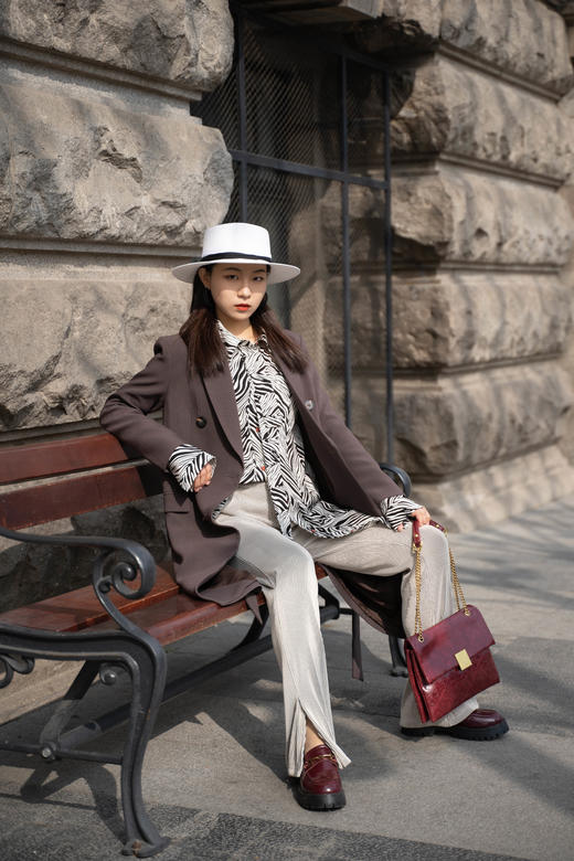 【内购不退换】【L3】臣禾 斑马纹中长款衬衫9203020177 商品图1