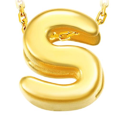 周大福24K GOLD PENDANT/CHARM - INITIAL S (16237) 串饰JPY带授权招加盟代理 商品图0